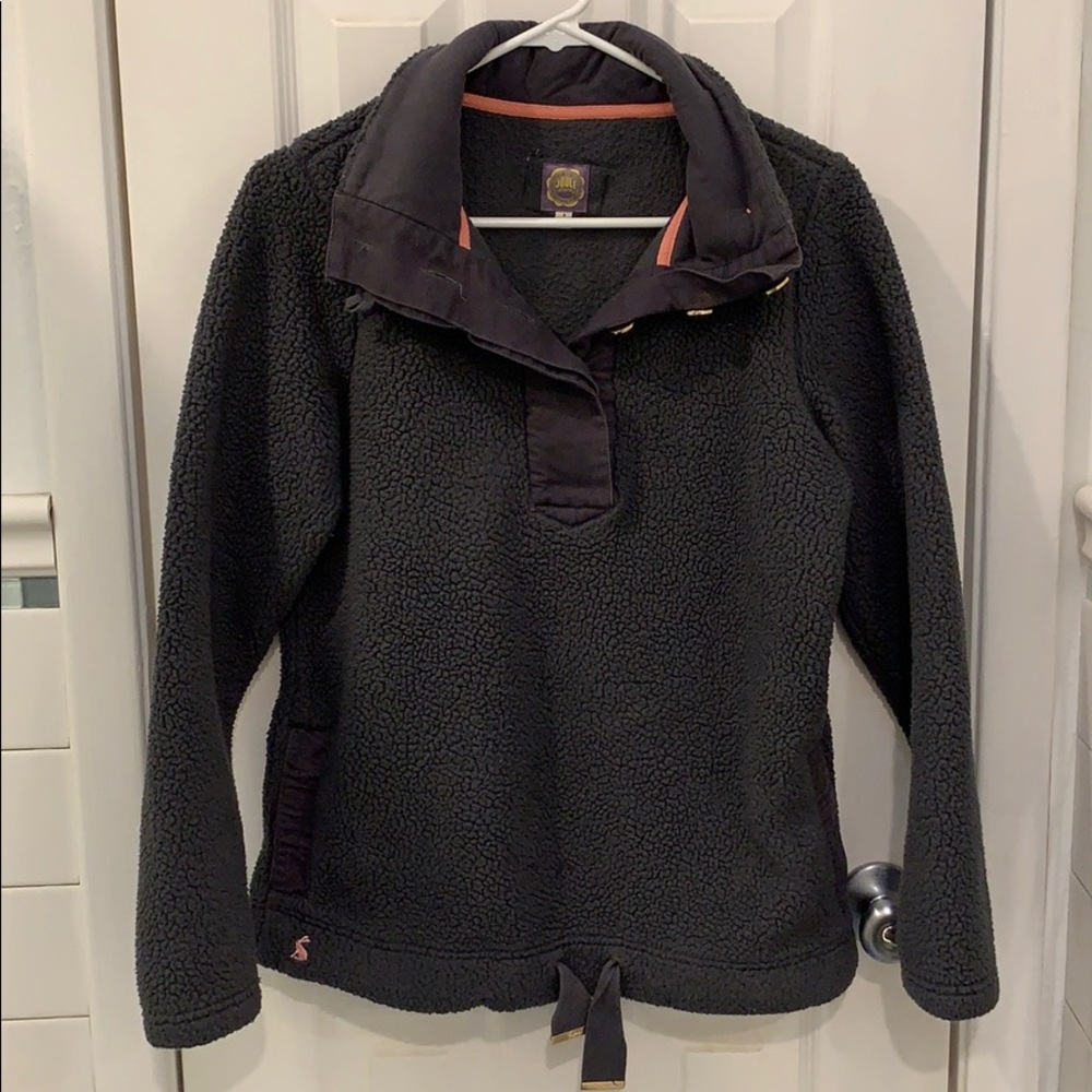 JOULES Blue-Gray Buttoned Fleece